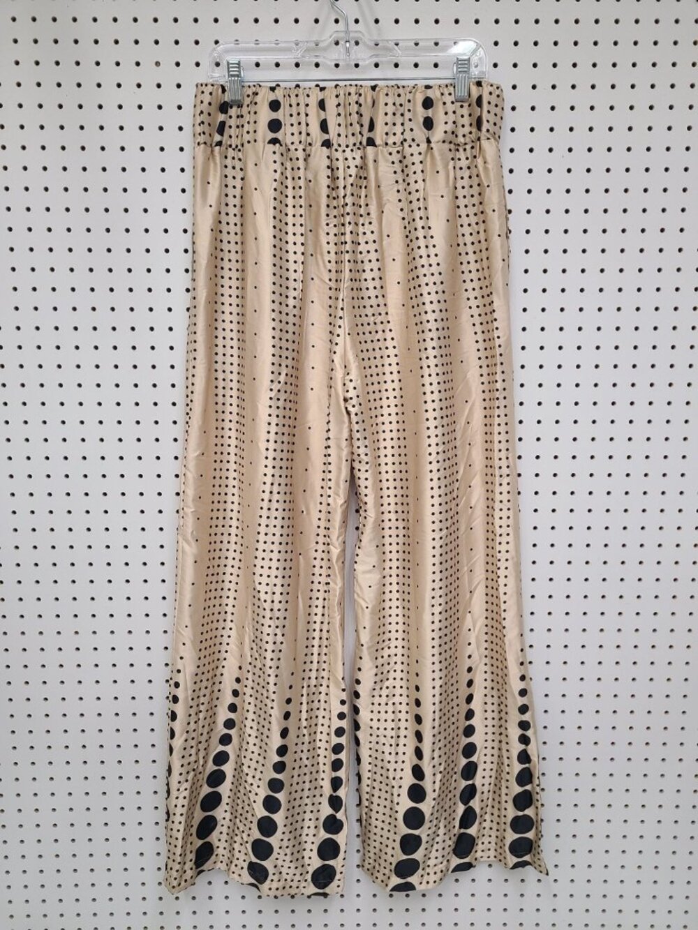 Milk & Honey Beige Polka Dot Wide-Legged Pants XL